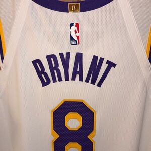 Kobe Bryant - No. 8 ‘81 Points” NBA White and Purple Jersey with Gold Accents